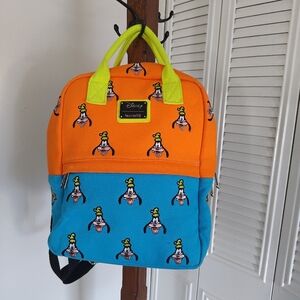 Loungefly Disney Goofy Rare Orange and Blue  Backpack